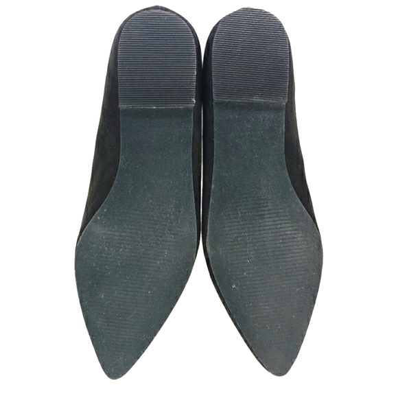 JustFab NEW! Amanda Black, Faux Suede, Slip On Pointy Toe Flats. Women's Size 6M - Picture 13 of 13
